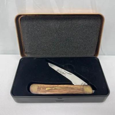 Commemorative NRA Charlton Heston Tribute Folding Pocket Knife In Case