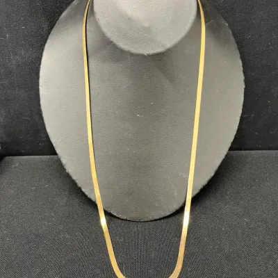 Herringbone 14k Yellow Gold Necklace
