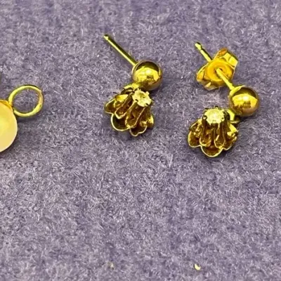 Gold Post Earring