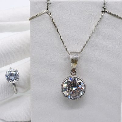 Beautiful Simulated Diamond 925 Set