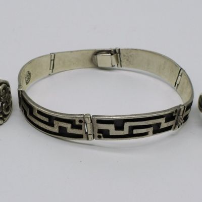 Vintage Taxco Bracelet & Two Rings