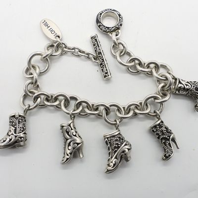 Lois Hill Sterling Multi Boot Bracelet