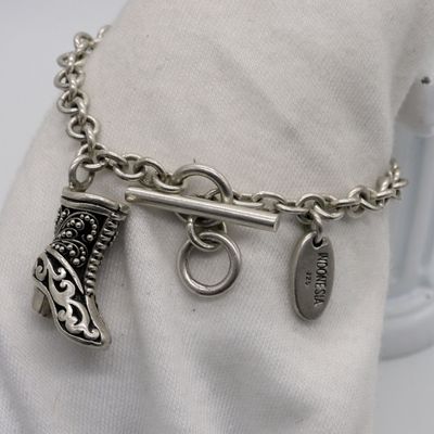 Lois Hill Sterling Boot Bracelet