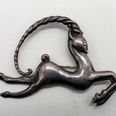 Los Castillo Taxco 925 Gazelle Brooch