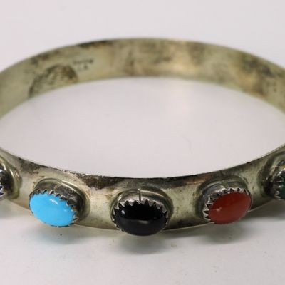 Southwest Style Gemstone Bangle