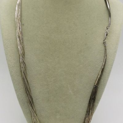 Liquid Sterling Necklace, 22 Inches Long