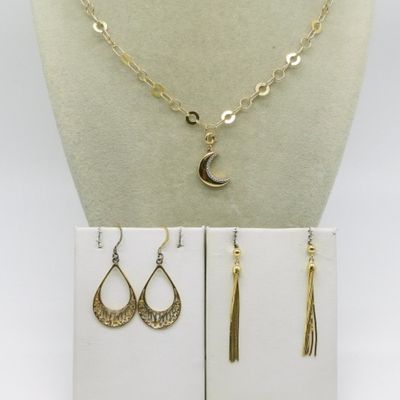 Four Piece Gold Tone Sterling Lot