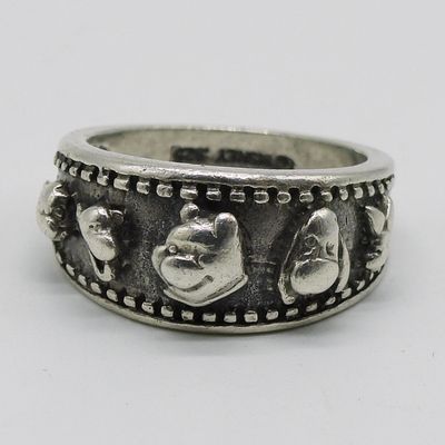 Vintage Disney Pooh & Friends Sterling Ring