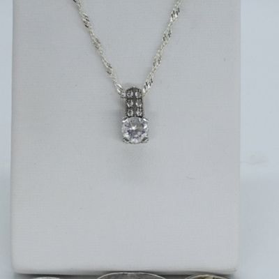 Simulated Diamond 925 Rings & Necklace