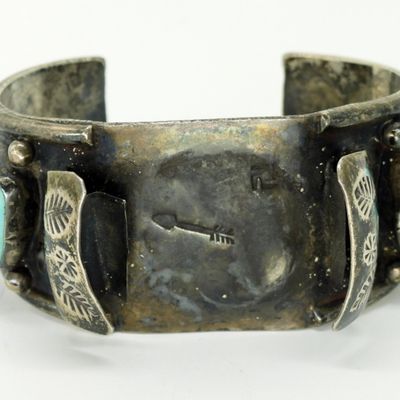 Navajo Sterling & Turquoise Watch Cuff