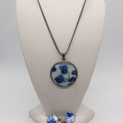 Antique Chinese Porcelain Pendant & More