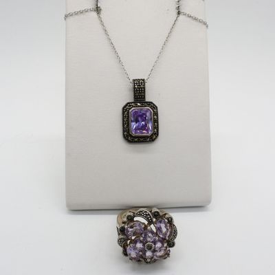 Gorgeous Amethyst Necklace & Ring