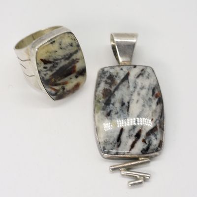 Jay King, Astrophyllite Ring & Pendant 925