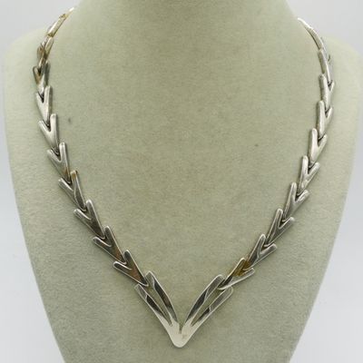 C-11 Mexico Chevron Necklace, Sterling