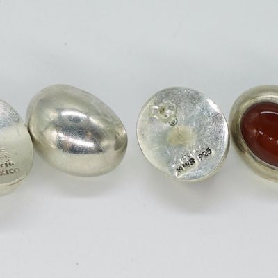 Two Pair of Sterling Earrings, One Taxco