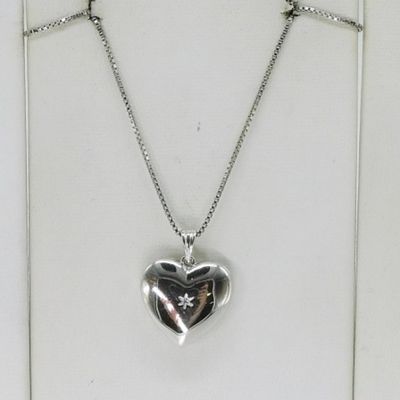 Three Sterling Heart Necklaces