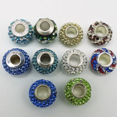 10 Sterling Rhinestone Spacer Beads