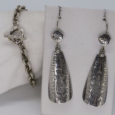 Sterling Earrings and Bracelet