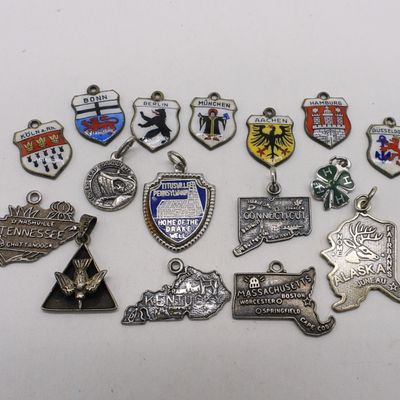 16 Vintage Sterling Charms