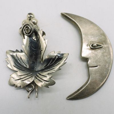 2 Sterling Taxco Brooches