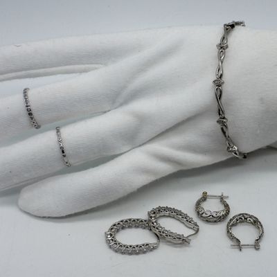 Petite Sterling Bracelet, Rings & Earrings