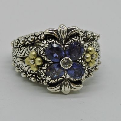 Bixby Sterling 18K Amethyst Ring, Size 9