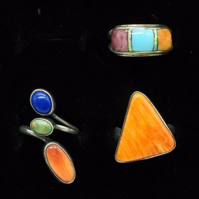 3 Sterling Southwestern Rings