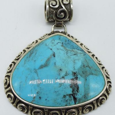 Barse Sterling Turquoise Pendant