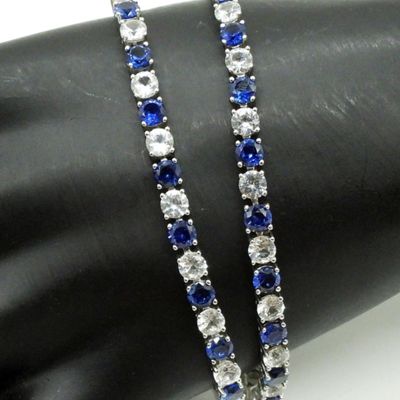 Sterling Blue & White Bracelets
