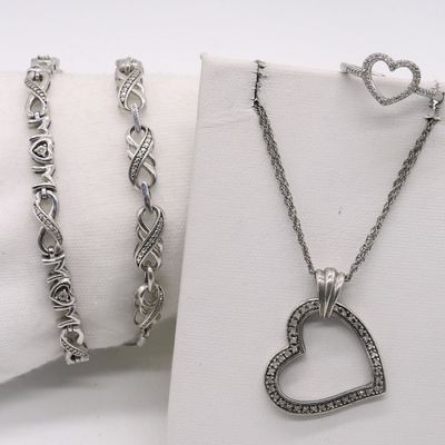 Diamond Infinity Hearts 925 Set