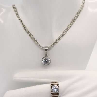 Mexico 925 Matching Ring & Necklace