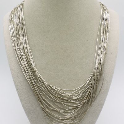 Multi Strand Liquid Sterling Necklace