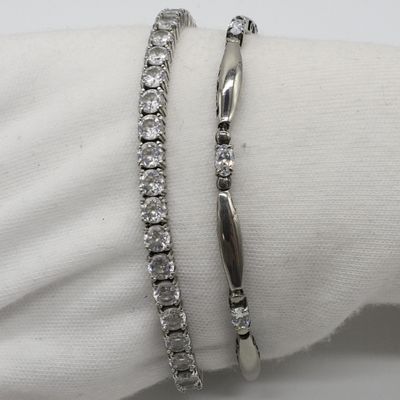 2 Sterling Tennis Bracelets