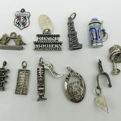 11 Vintage Sterling Charms