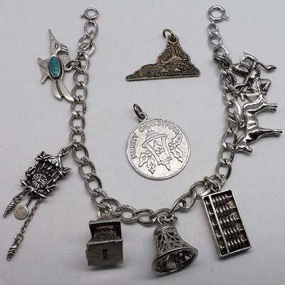 Sterling Vintage Charm Bracelet