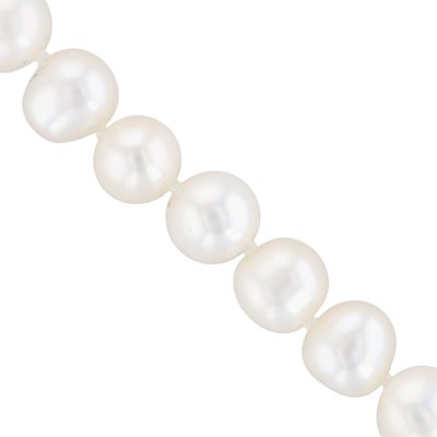 Signed 14K Yellow Gold Pearl Strand Necklace