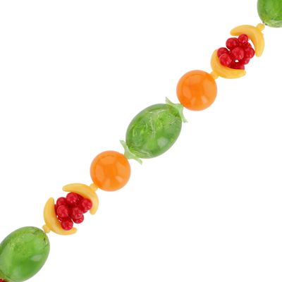 West German Lucite Fruit Beaded Necklace