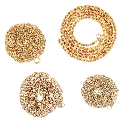 Gold Tone Chain Necklace Lot