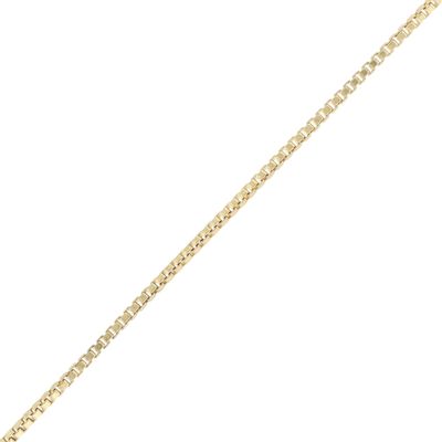 Italy Gold Over Sterling Silver Box Chain Necklace