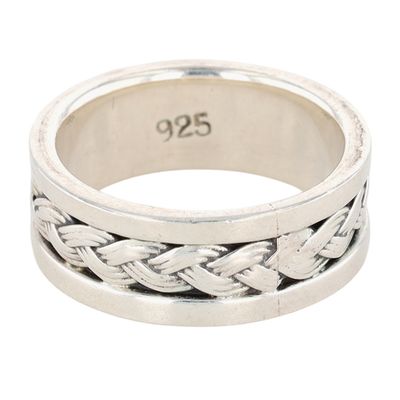Sterling Silver Triple Braided Band Ring Size 5.5