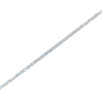 Italy Sterling Silver Flattened Box Chain Necklace