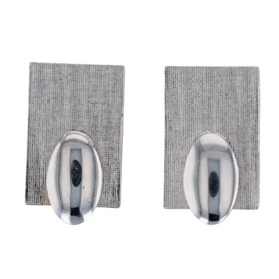 Signed Vintage Sterling Silver Modern Cufflinks