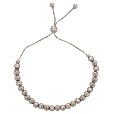 Dyadema Italy Sterling Silver Beaded Adjustable Bracelet