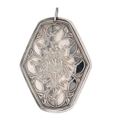 Towle 1979 Sterling Silver Floral Dancing Ladies Pressed Ornament Pendant