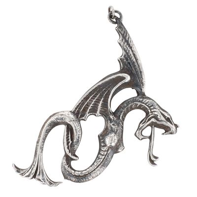 Vintage Sterling Silver Naga Kanya Goddess Pendant