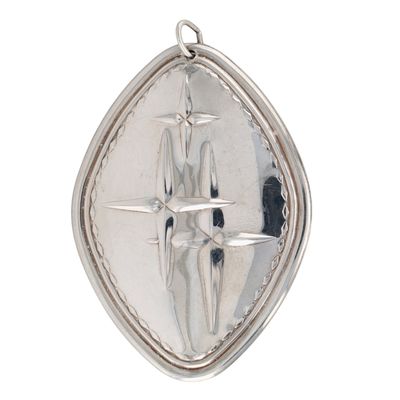Towle 1974 Sterling Silver Floral Bird Pressed Ornament Pendant