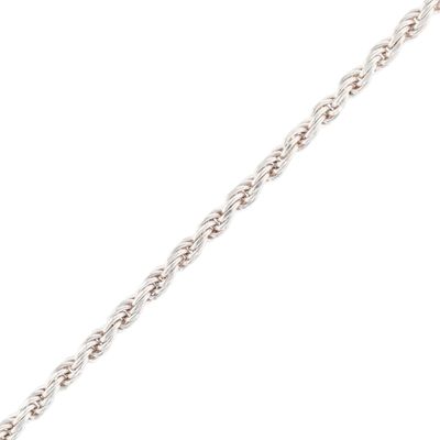Italy Sterling Silver Twisted Rope Chain Necklace