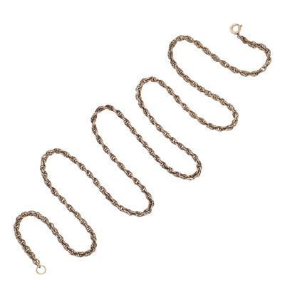 12K Yellow Gold Filled Twisted Rope Chain Necklace
