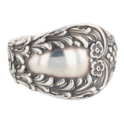 Vintage Sterling Silver Heavy Spoon Ring Size 10