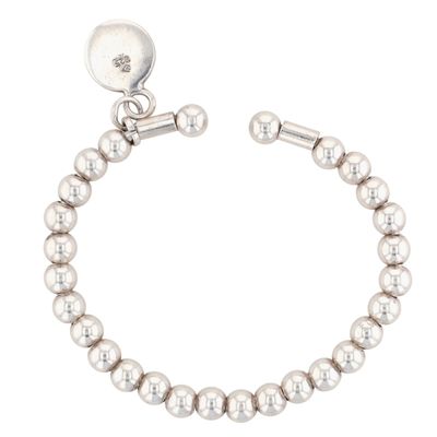 Silpada Sterling Silver Beaded Charm Cuff Bracelet